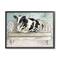 Stupell Industries Dairy Farm Cow Resting Glam Couch Green Grey Framed Wall Art